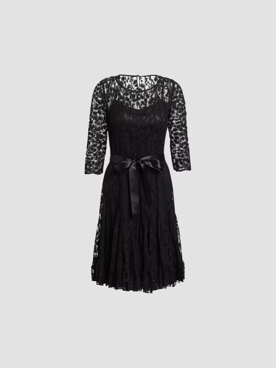 Lace Pintuck Dress by Teri Jon