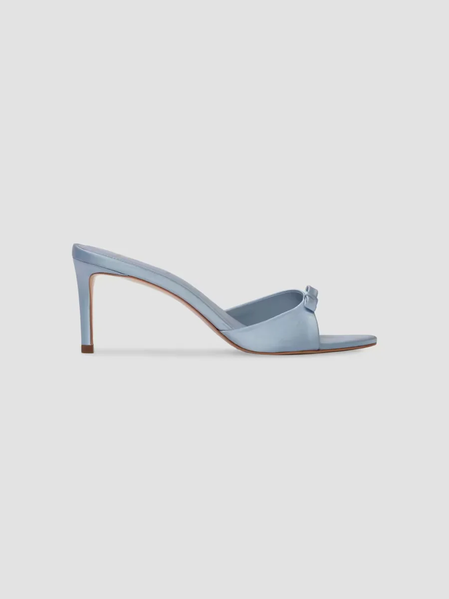 Albie 65MM Satin Mule Sandals by Black Suede Studio