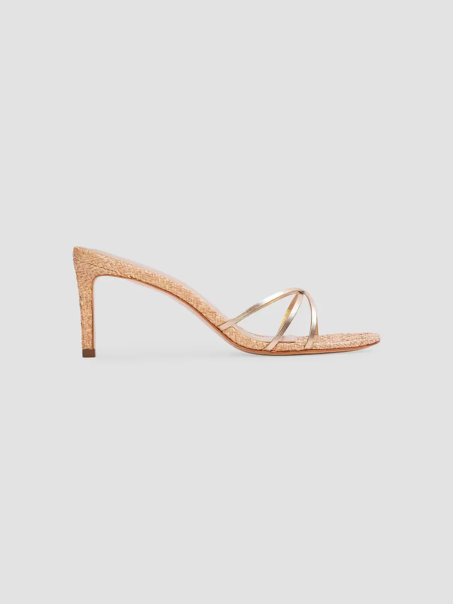 Jaya 70MM Raffia Mule Sandals by Black Suede Studio