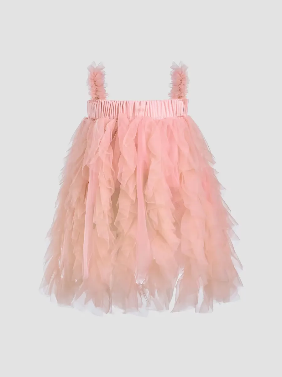 Sleeveless Ruffle Layered Dress by Tulleen