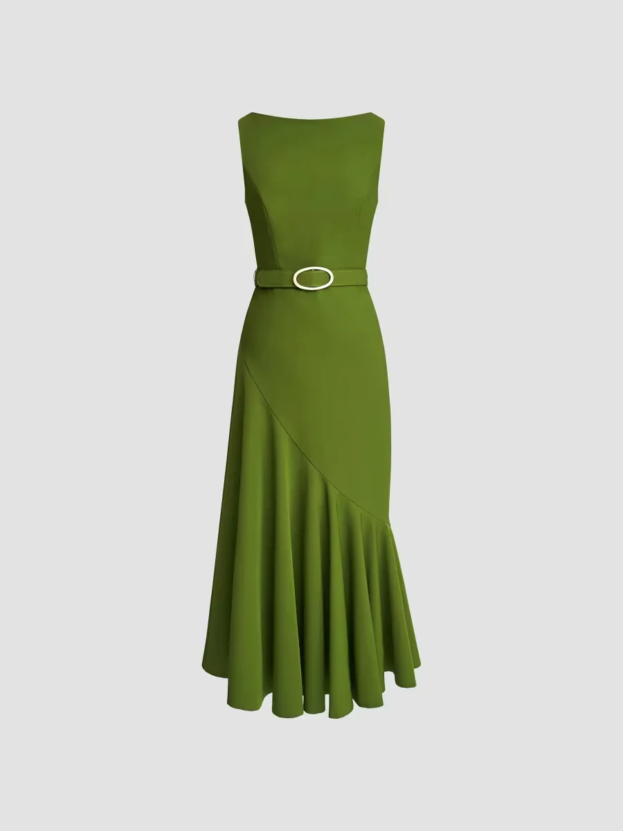 Gianna Stretch-Crepe Midi-Dress by Kay Unger