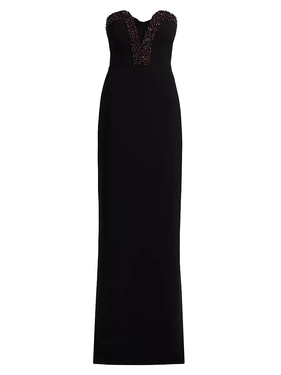 Ila Embellished Strapless Gown by Halston