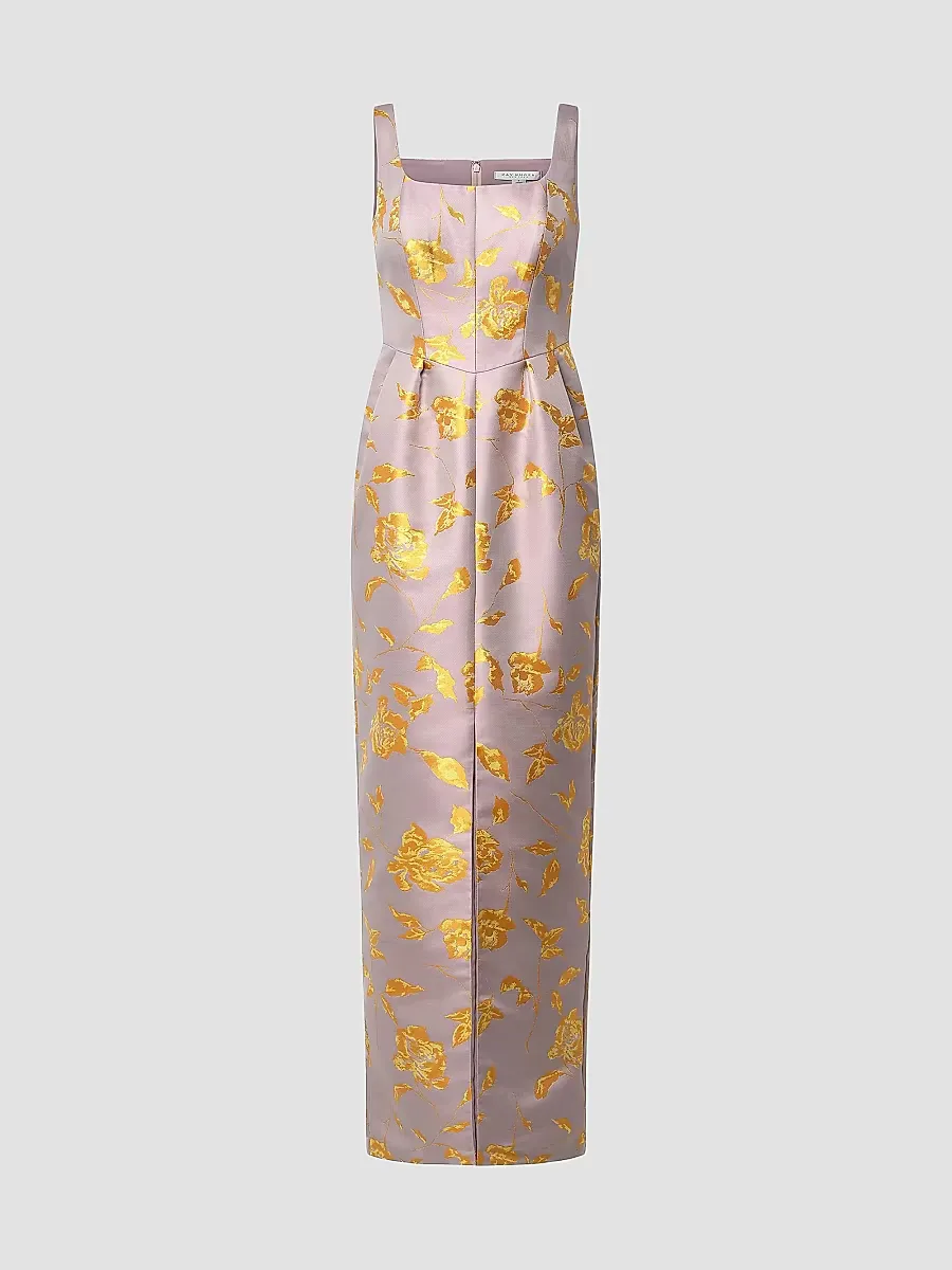 Indiana Floral Column Gown by Kay Unger