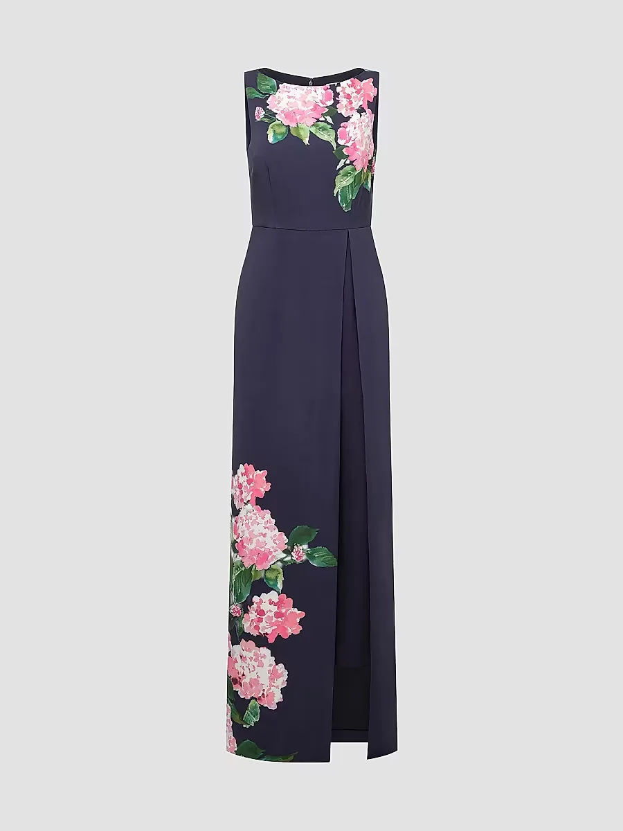 Elani Hydrangea Walk-Thru Jumpsuit by Kay Unger