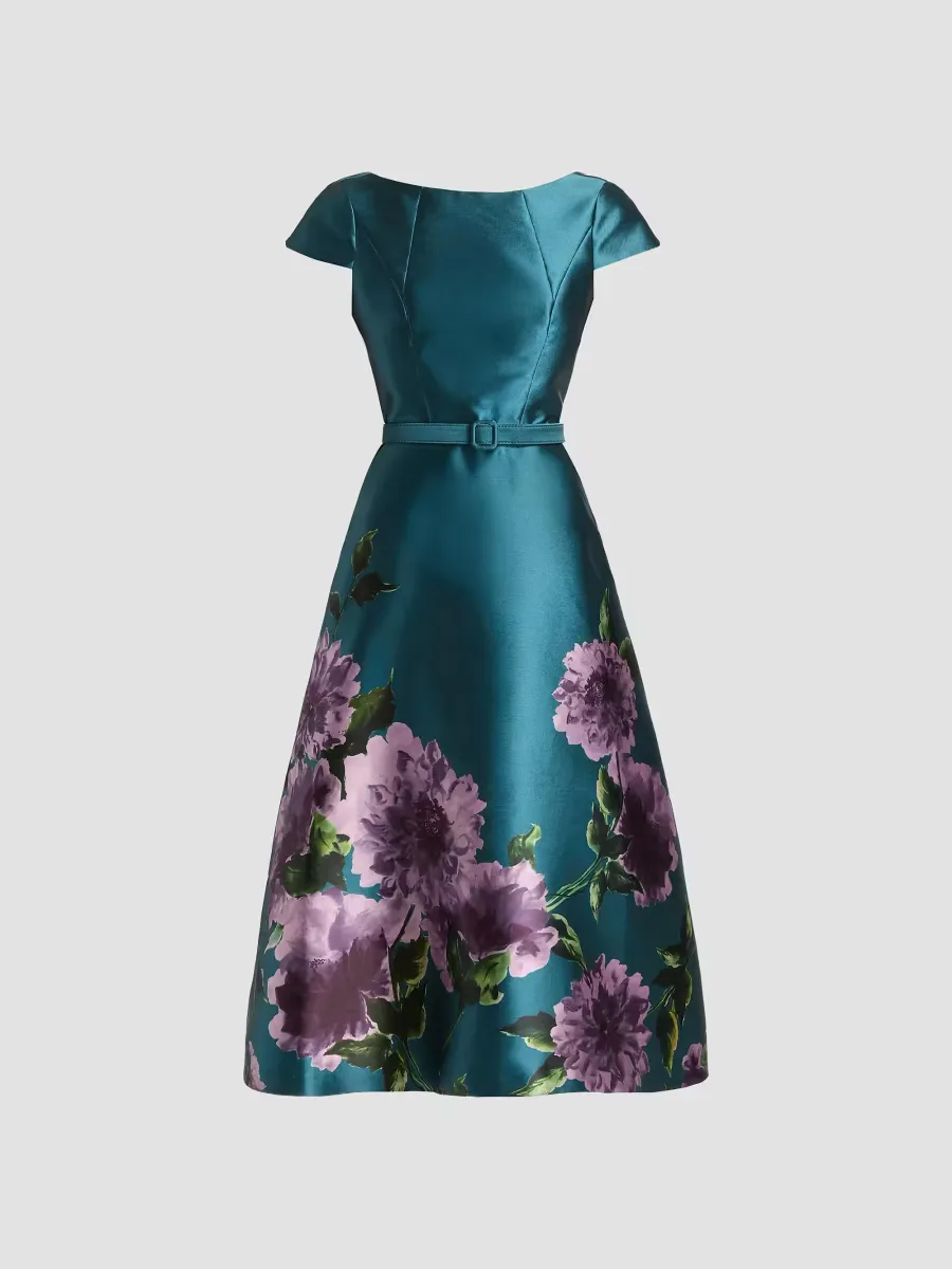 Ina Peony Mikado Cocktail Dress by Kay Unger