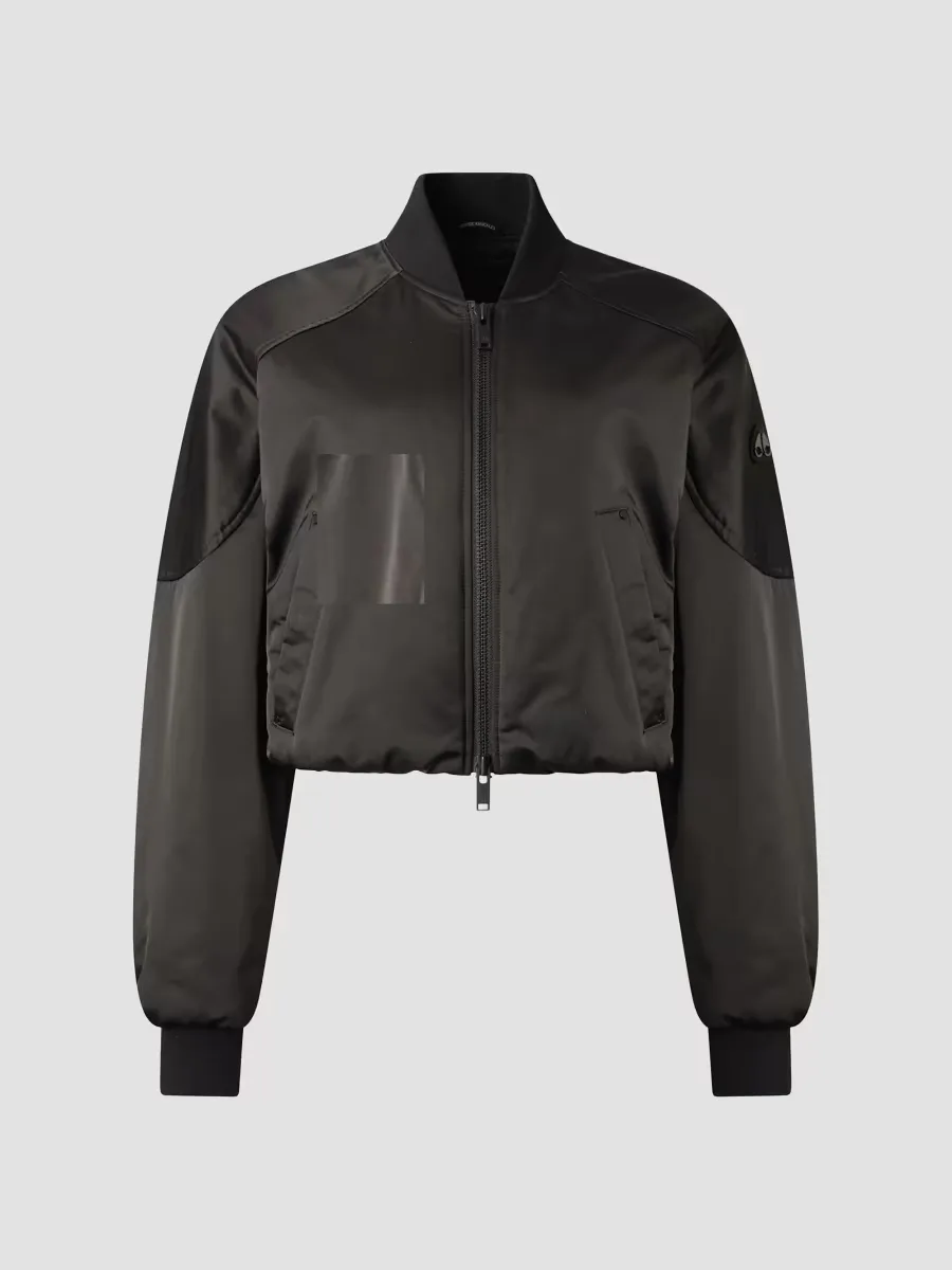 Satin Drift Satin Bomber by Moose Knuckles
