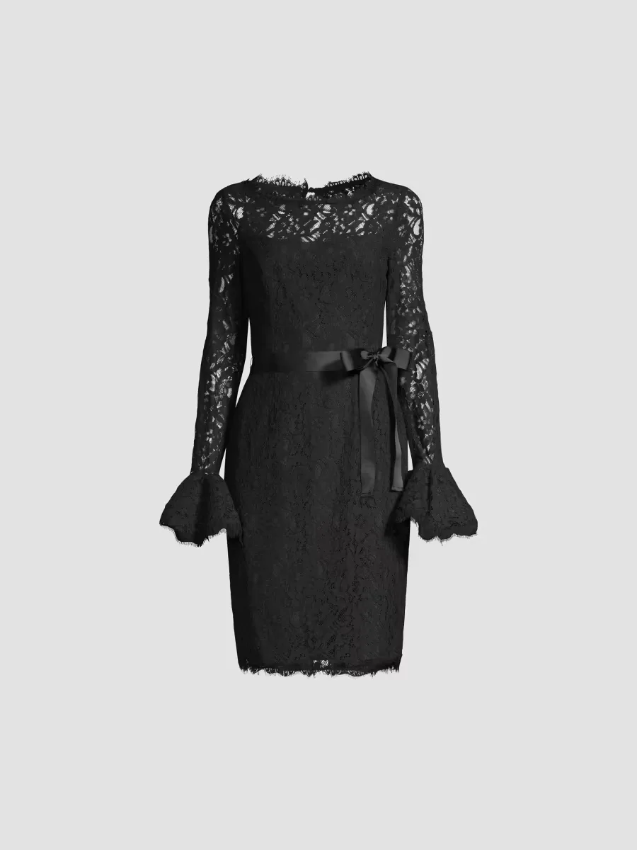 Lace Bell-Sleeve Sheath Dress by Shani