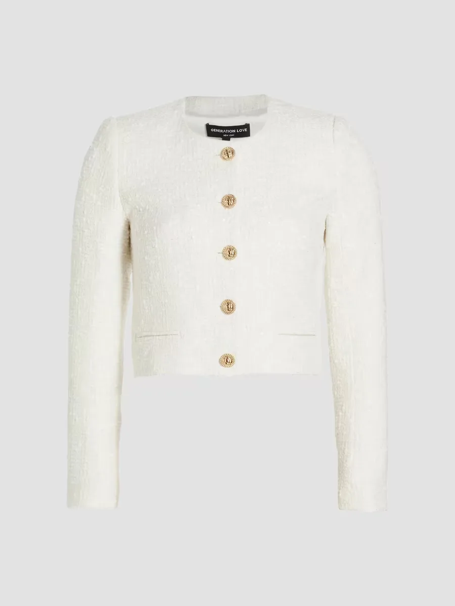 Yoonie Sequin Tweed Jacket by Generation Love