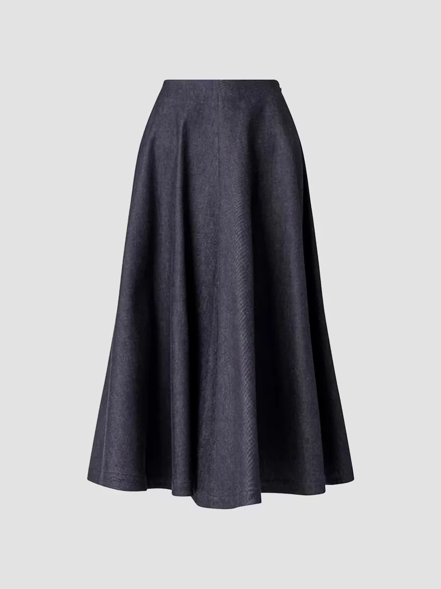 Varda Cotton Faille Midi-Skirt