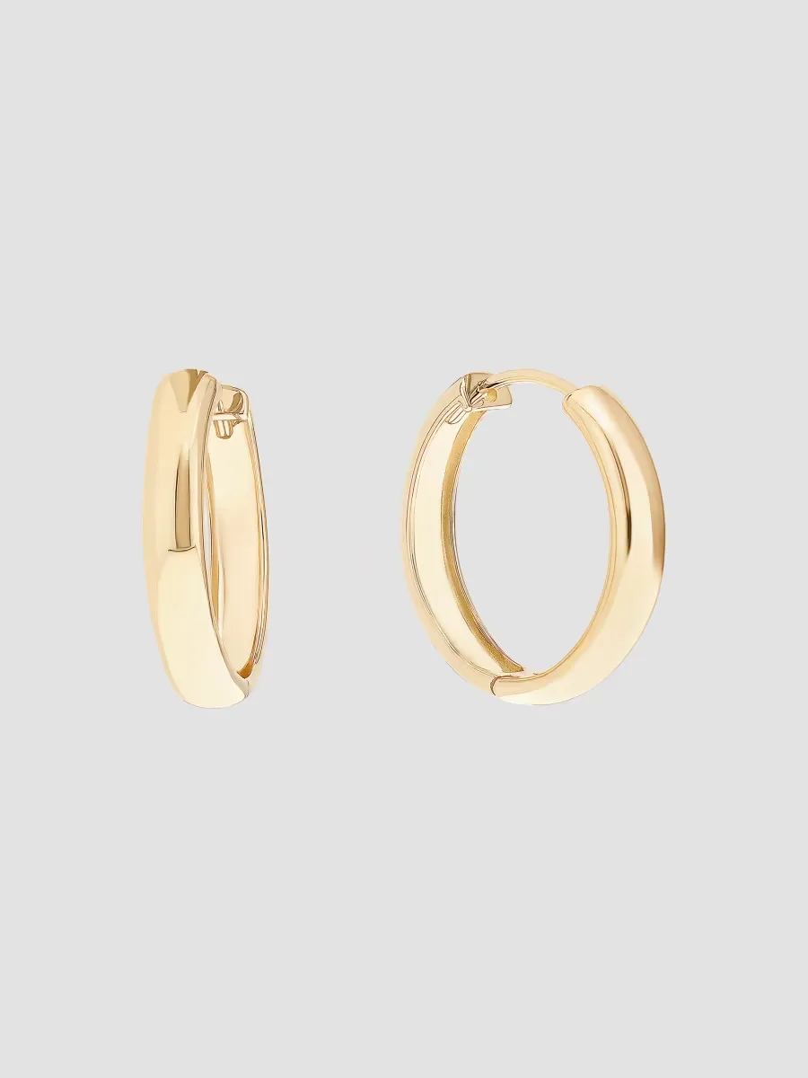 14K Yellow Gold Huggie Earrings