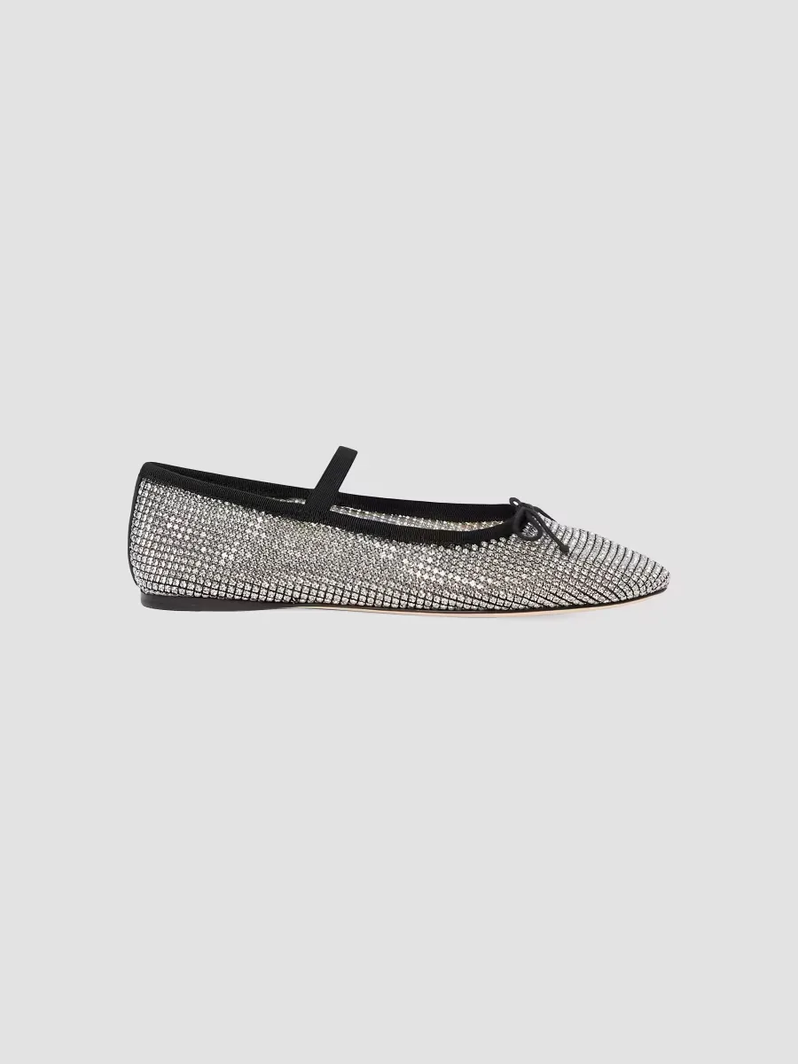 Leonie Crystal-Embellished Ballet Flats