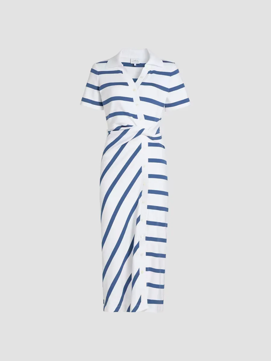 Ellicot Striped Stretch Cotton Shirtdress by Tanya Taylor