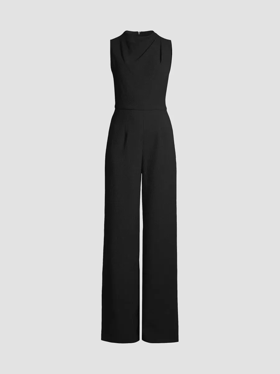 Corinne Sleeveless Flared-Leg Jumpsuit by Black Halo