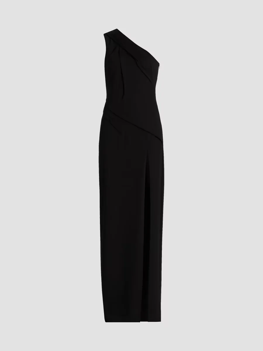 Arliss One-Shoulder Crepe Gown by Black Halo