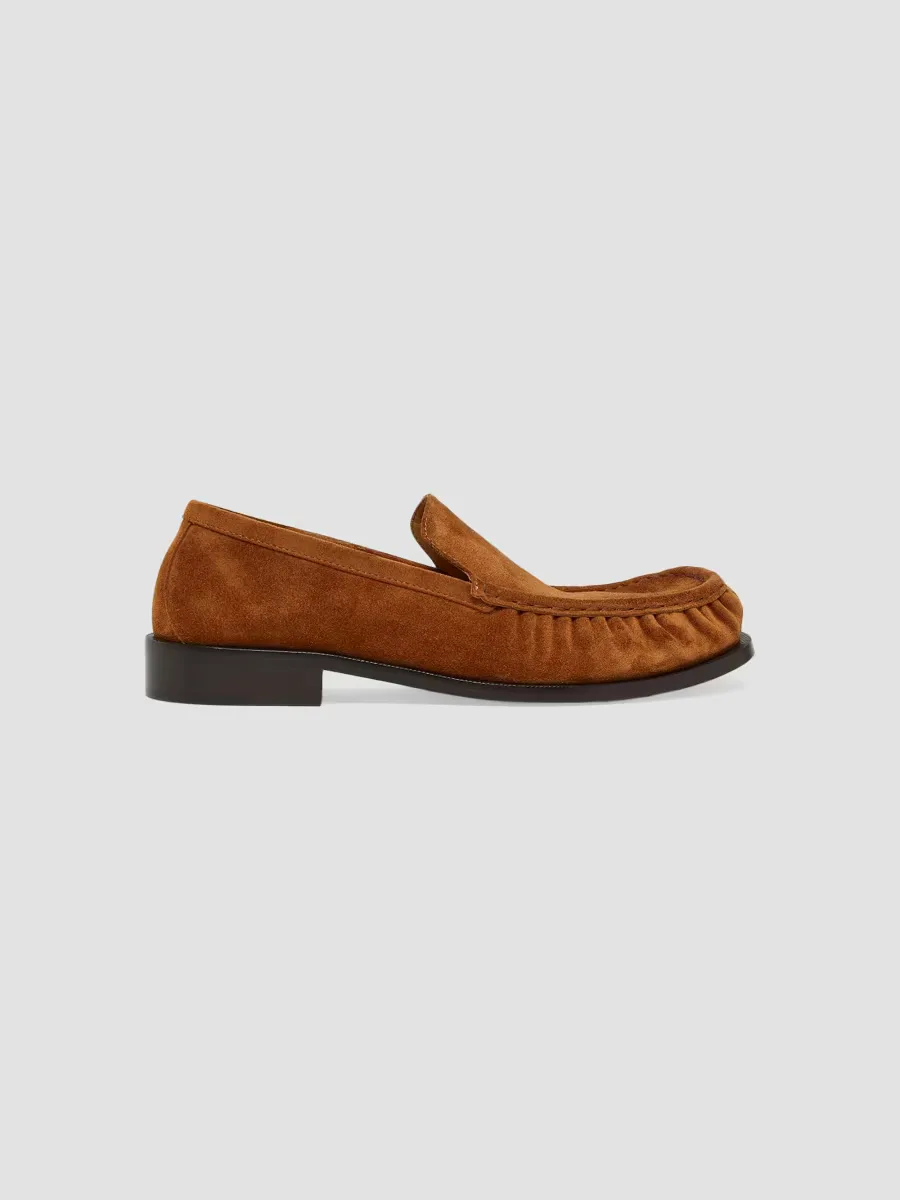 Creased-Toe Suede Loafers by Dries Van Noten