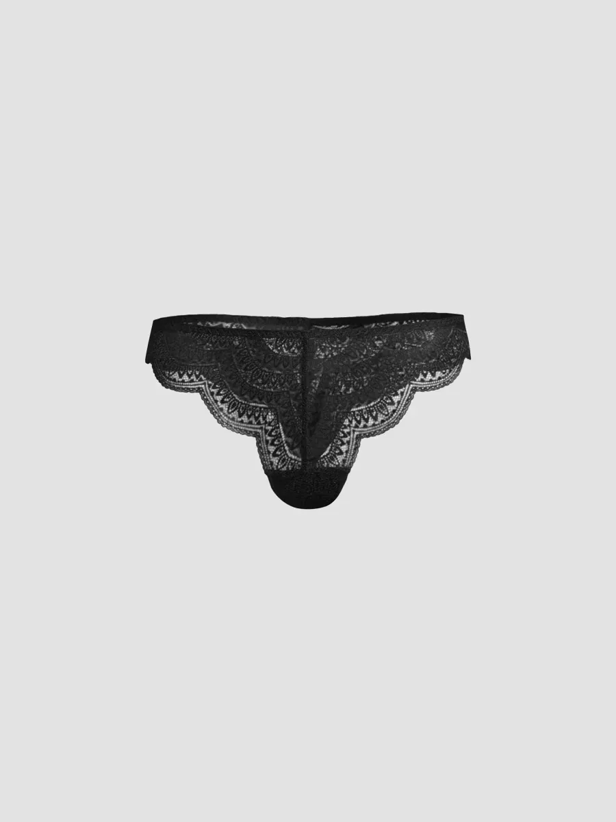 Karma Scalloped Lace Tanga by Simone Prle