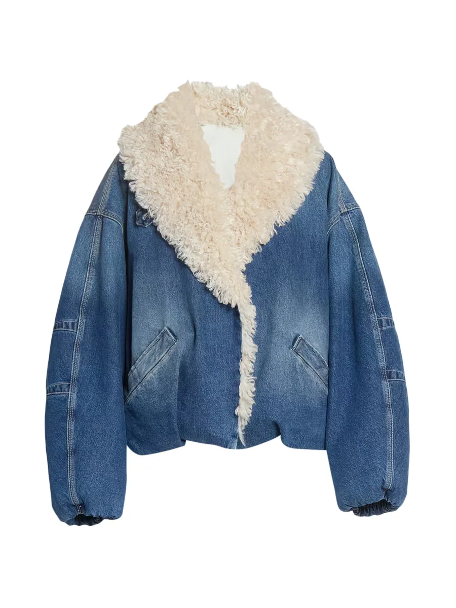 Charone Sherpa-Lined Denim Jacket by Isabel Marant