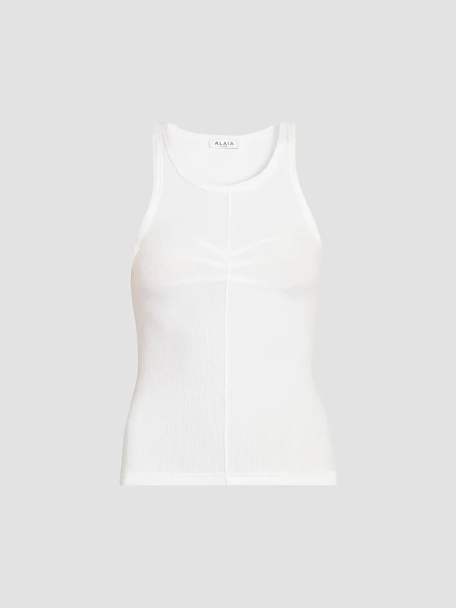 Darts Stretch Cotton-Blend Tank by ALAA