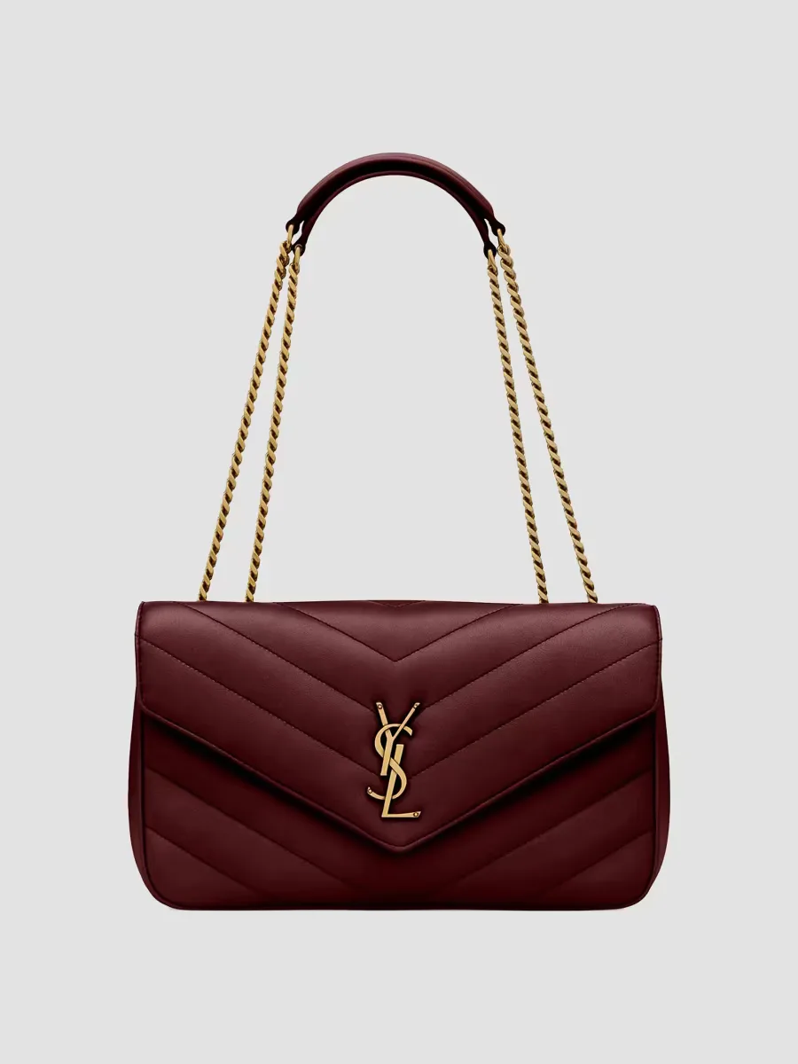 Loulou Medium Shoulder Bag in Lambskin Leather by Saint Laurent