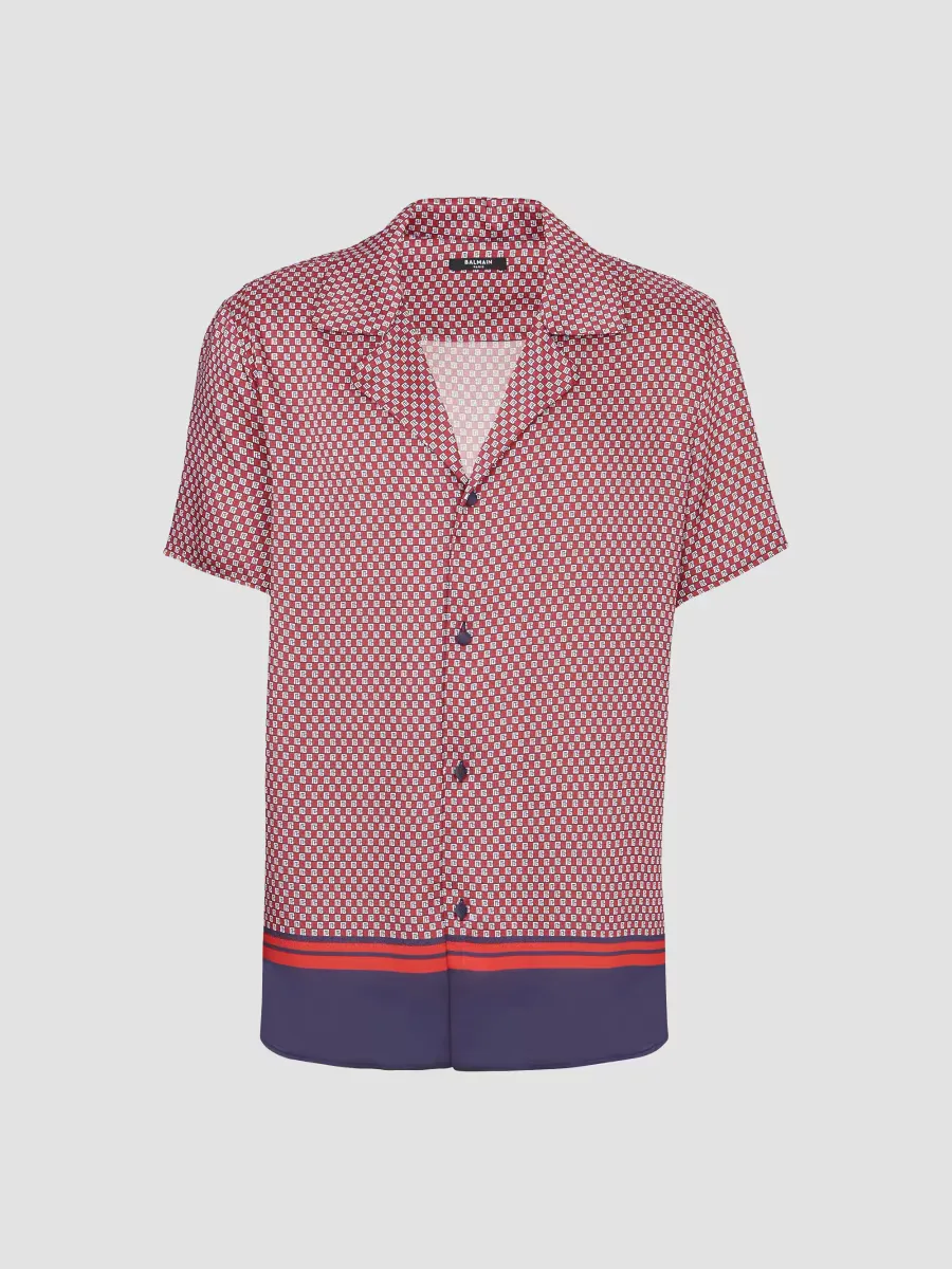 Logo Print Camp Shirt by Balmain