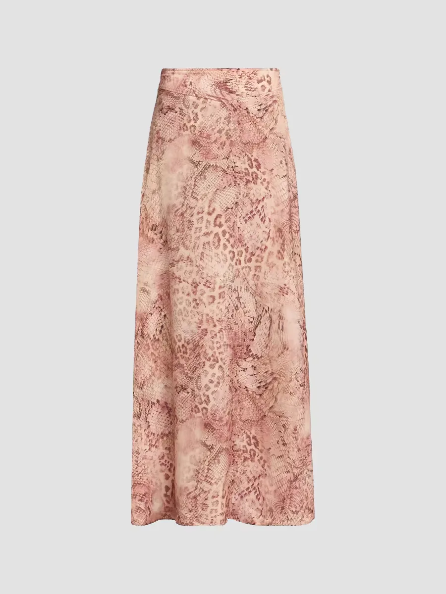 Ciria Snakeskin-Print Maxi Skirt by ba & sh