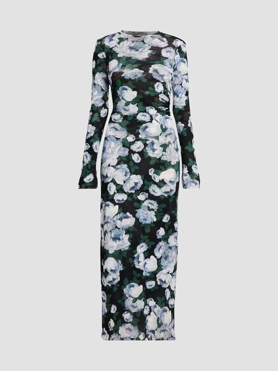 Bunch of Roses Mesh Maxi Dress by Stella McCartney