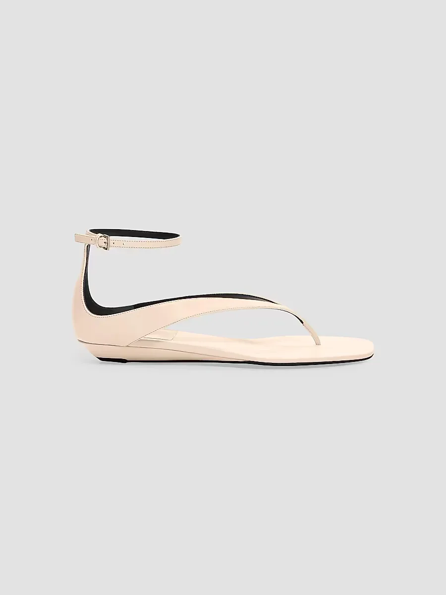Zio Leather Flat Wedge Sandals
