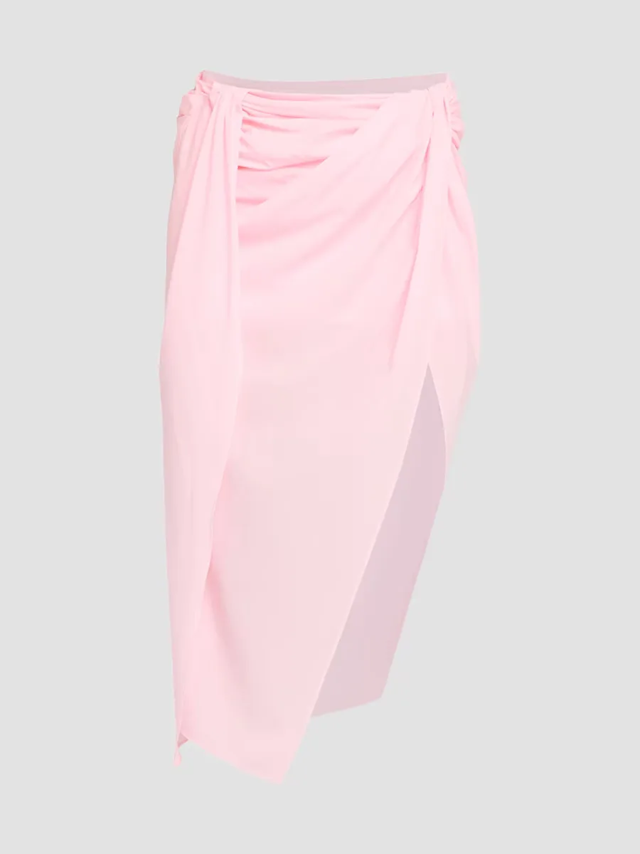 Jersey Draped Midi Skirt by JACQUEMUS