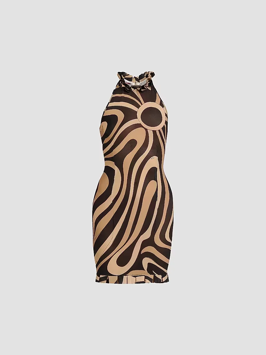 LAlba Printed Mesh Minidress by Pucci