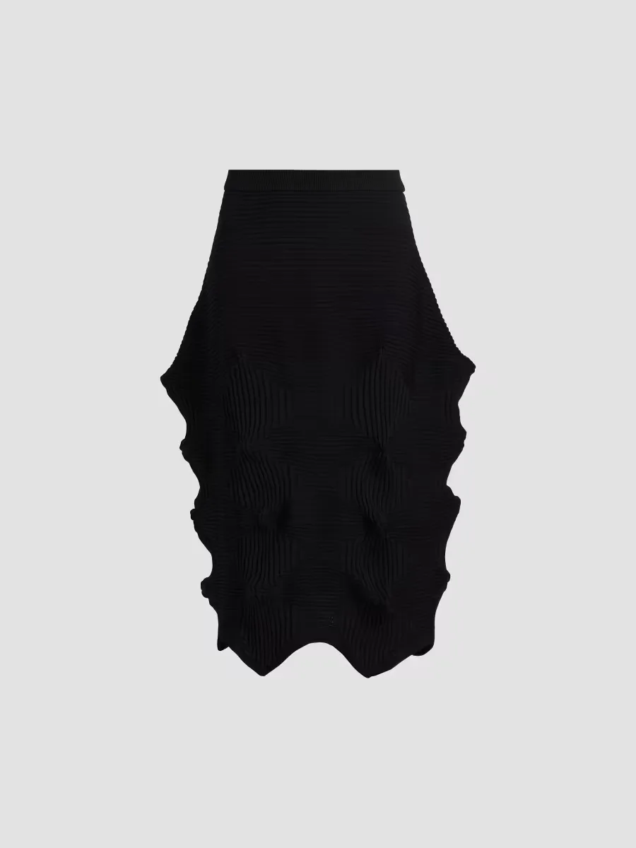Linkage Plissé Midi-Skirt by Issey Miyake