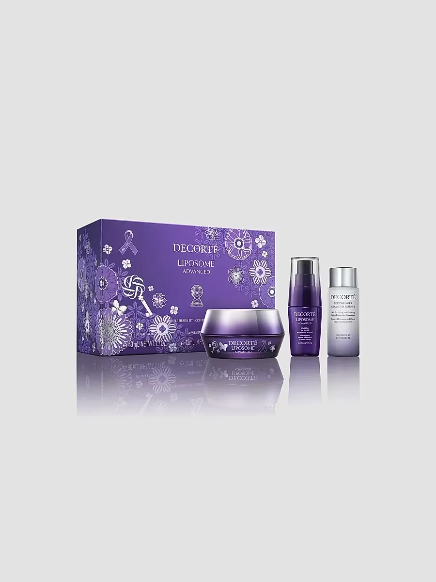 3-Piece Liposome Advanced Repair Cream Purple Ribbon Set by DECORT
