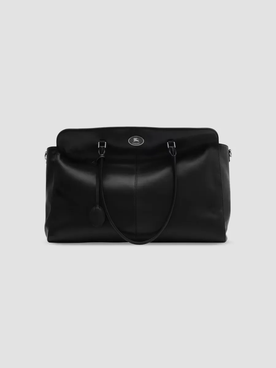 Knight Stamp Leather Tote Bag by Burberry