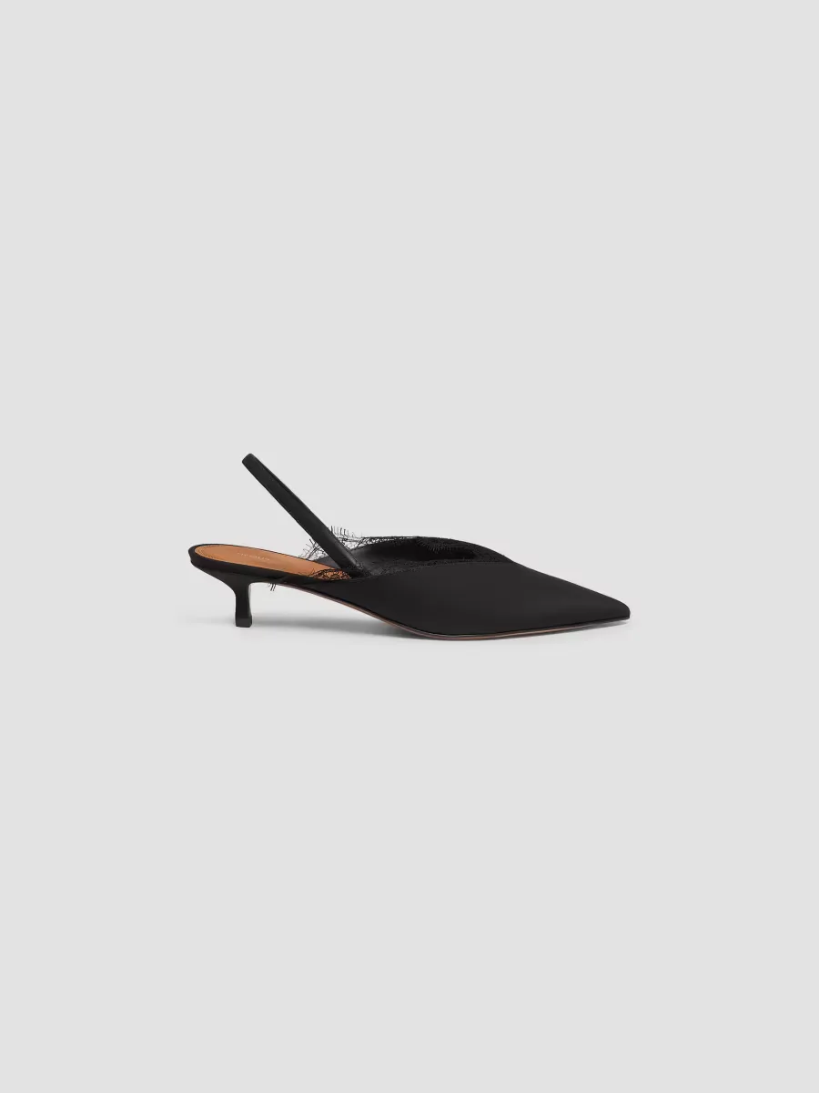 Irena 40MM Crepe De Chine Slingbacks by Neous