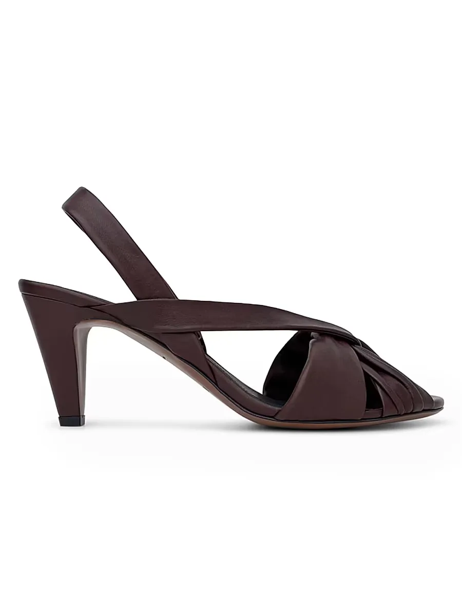 Naos 65MM Leather Slingback Sandals