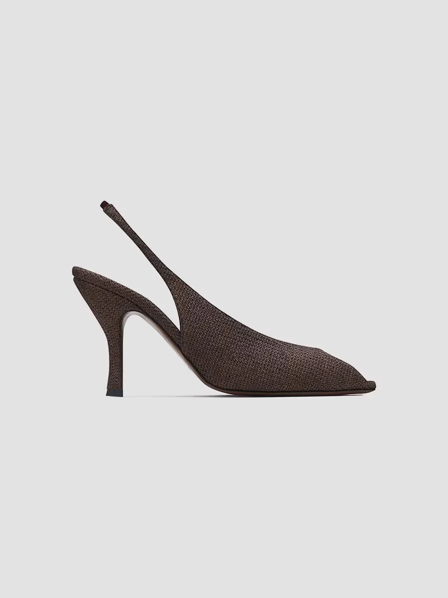Hamal 85MM Raffia Slingback Pumps