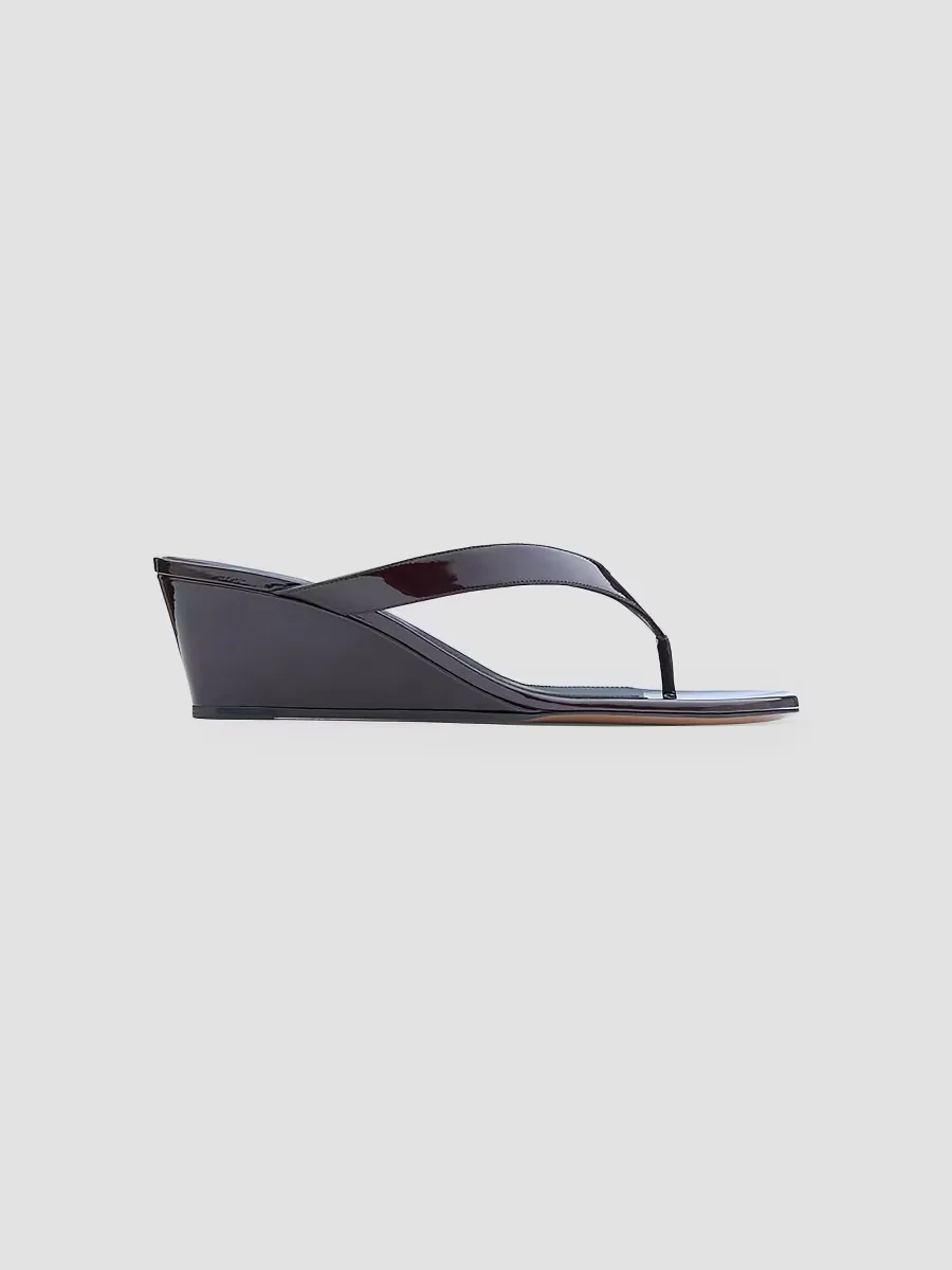 Tercus 50MM Patent Leather Wedge Sandals