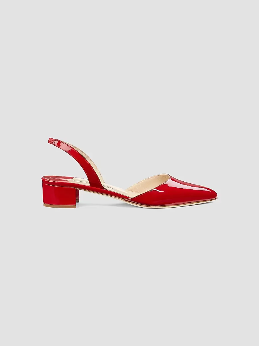 Aspro Patent Leather Slingback Pumps by Manolo Blahnik