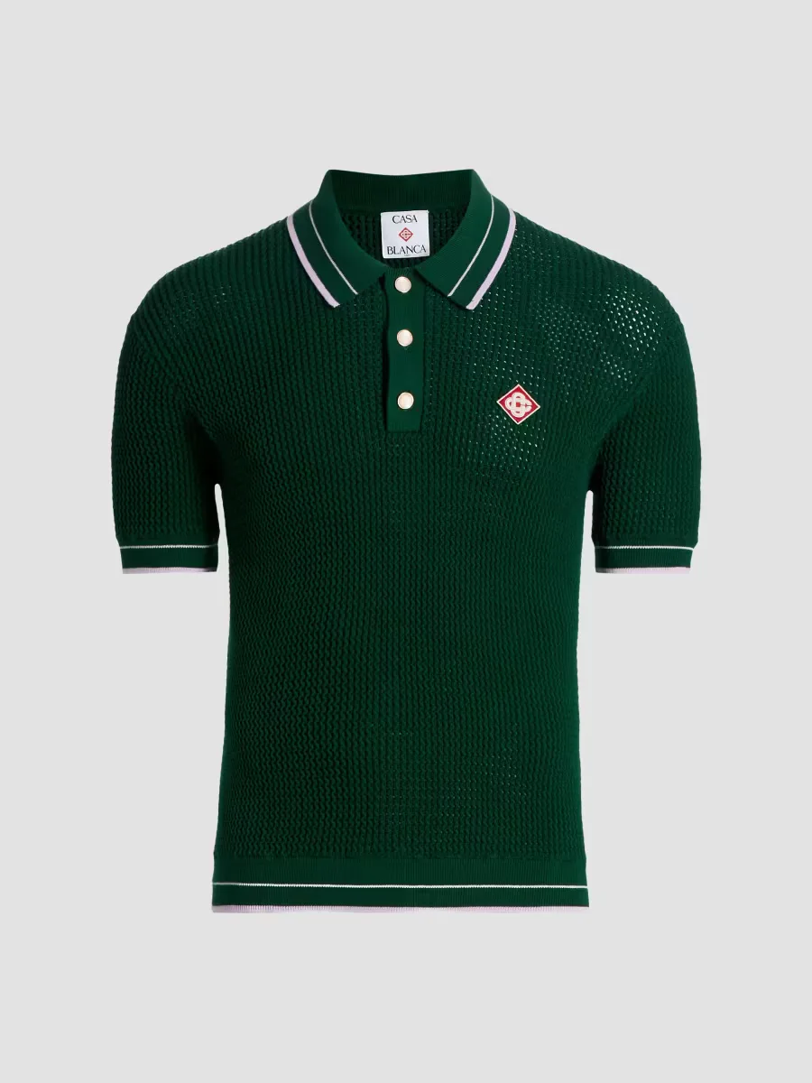 Mini-Crocheted Polo Shirt - Cotton by Casablanca