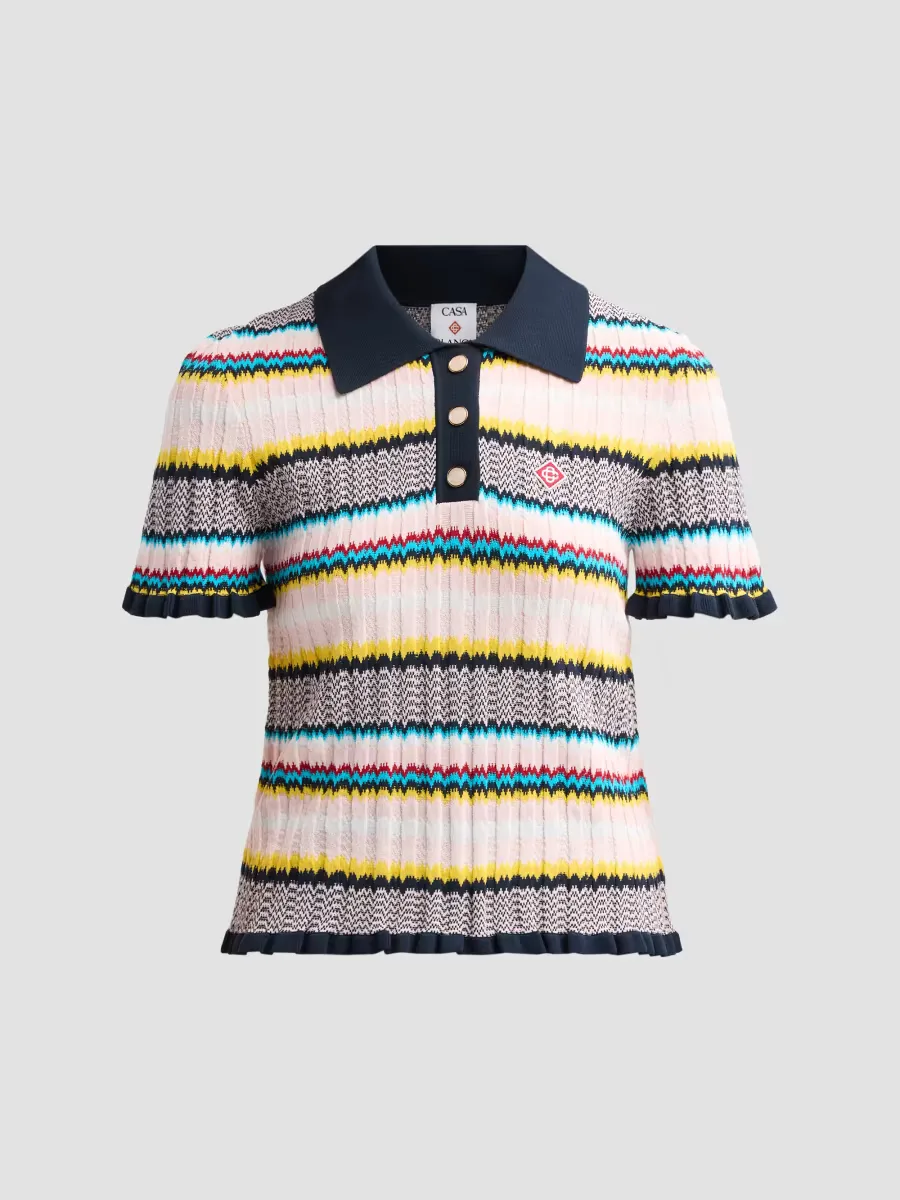 Chevron Polo Shirt by Casablanca