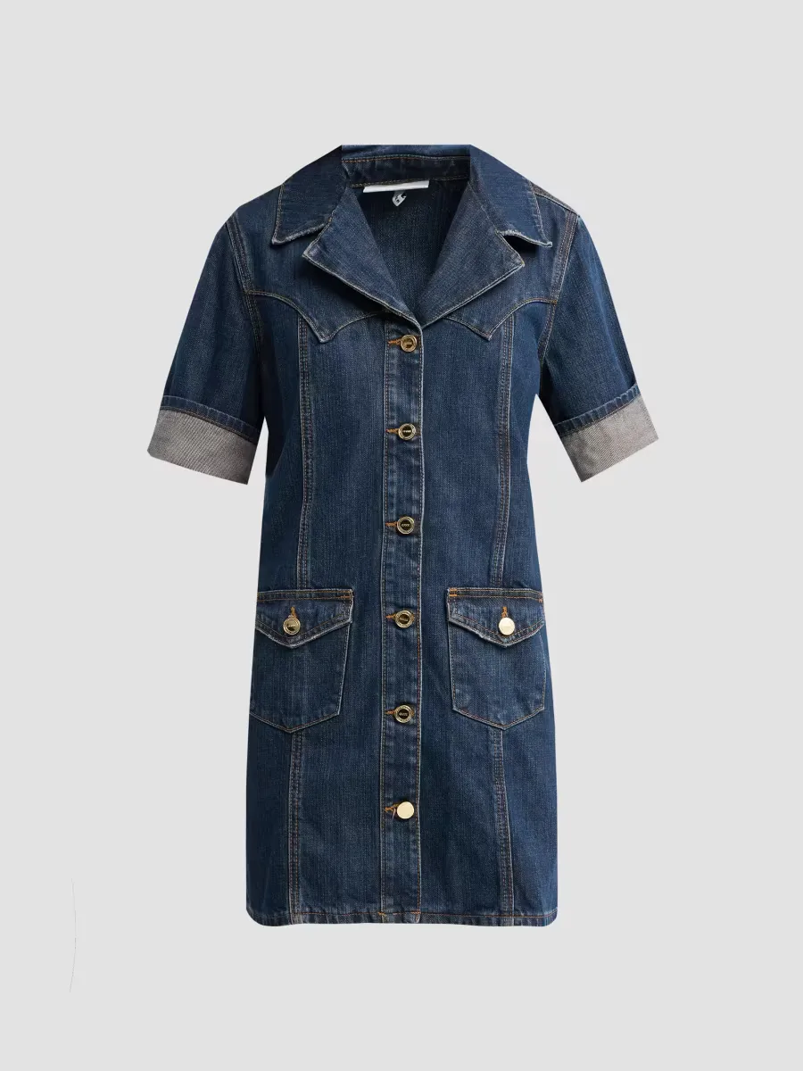 Denim Mini Shirtdress by GANNI