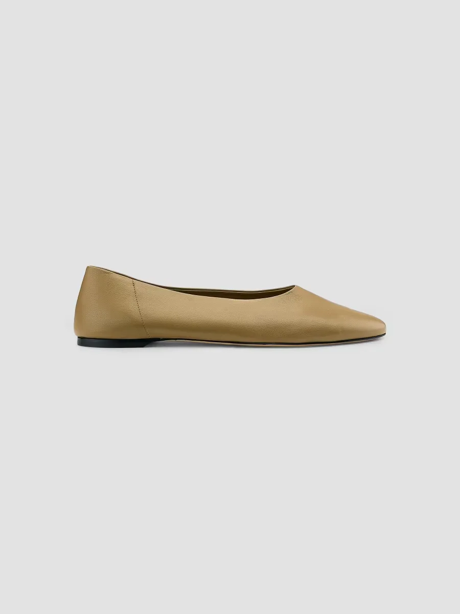 Leather Ballerina Flats by Totême