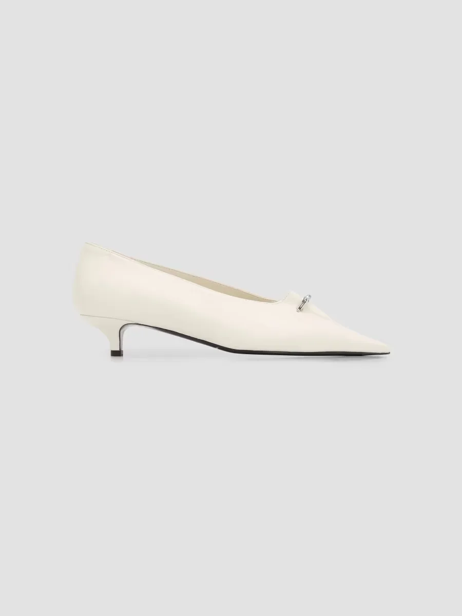 Sharp 35MM Pierced Leather Pumps by Totême