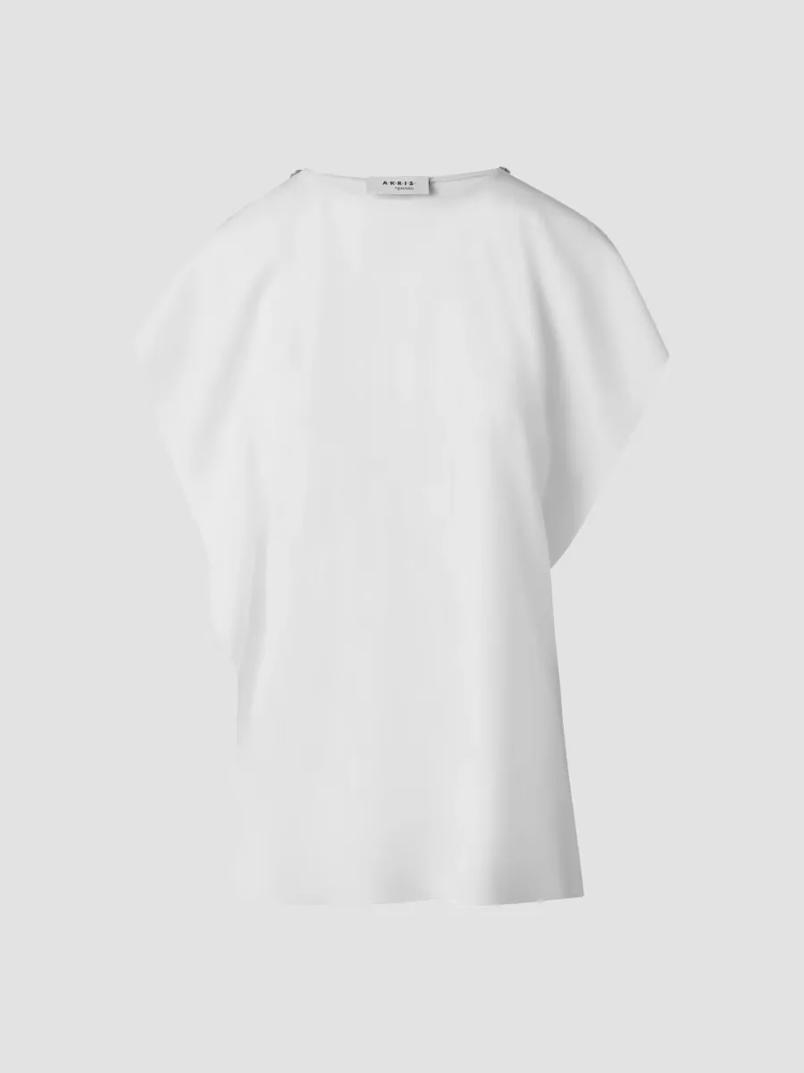 Sleeveless Ruffled Tank Blouse by Akris Punto