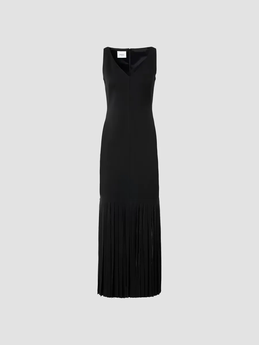 Lasercut Fringe Jersey Midi-Dress by Akris Punto