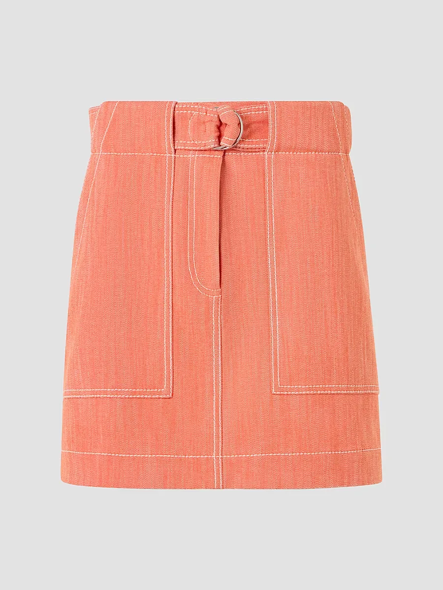 Denim Cargo Skirt by Akris Punto