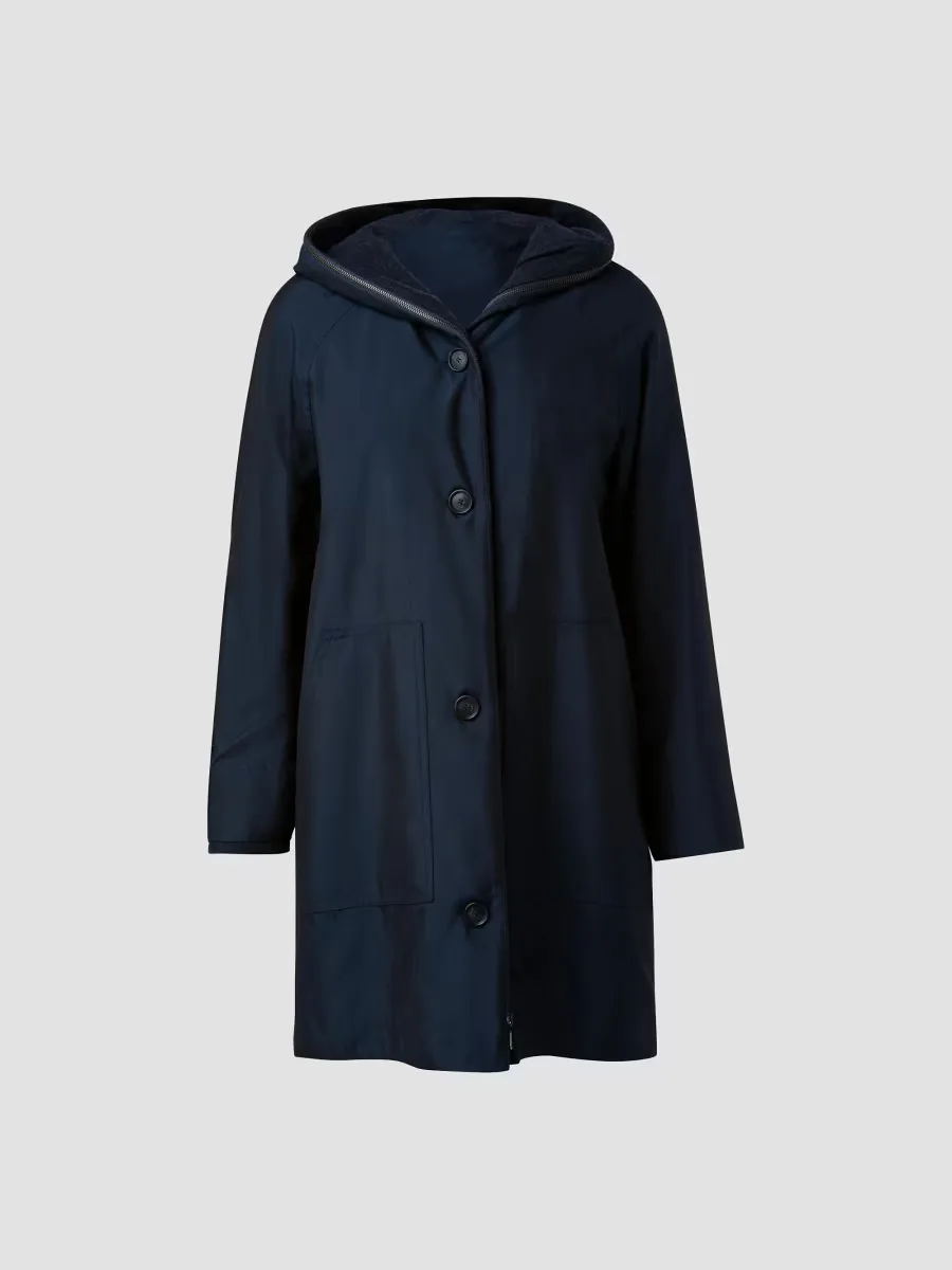 Bellevue 2-In-1 Cashmere & Silk Poplin Short Coat by Akris