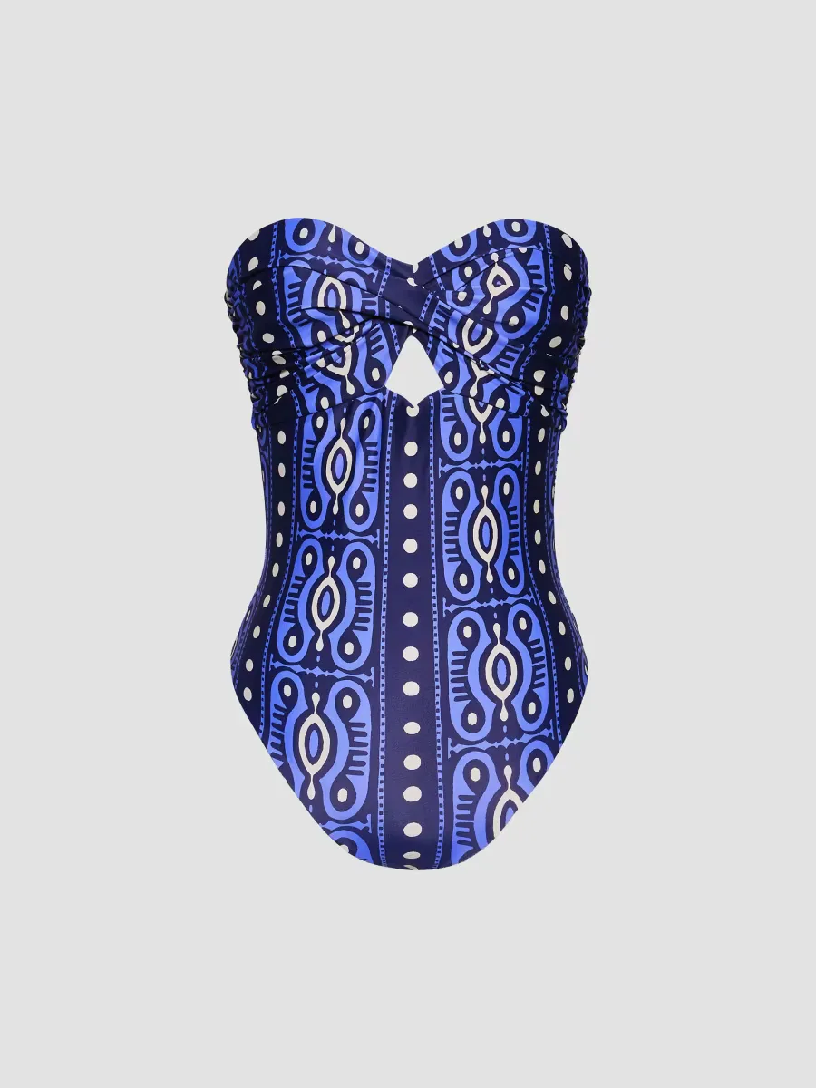 Lastly Strapless One-Piece Swimsuit by Johanna Ortiz