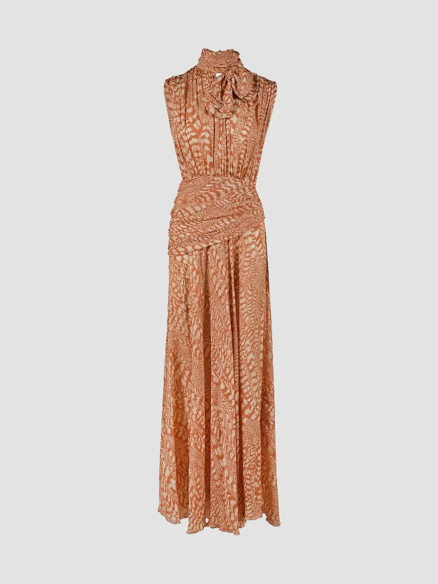 Saffron Breeze Silk Maxi Dress by Johanna Ortiz