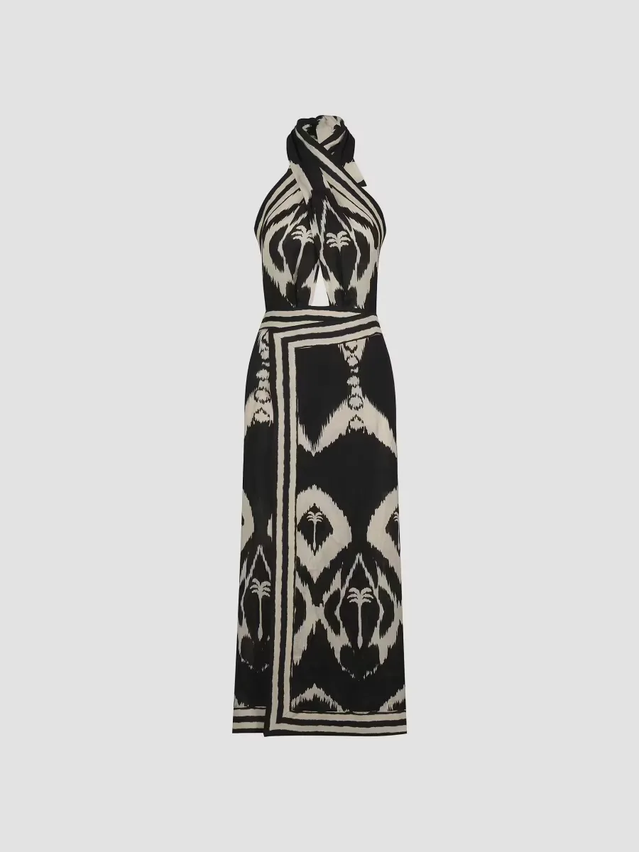 Playa Grande Buen Viento Linen Ankle Dress by Johanna Ortiz