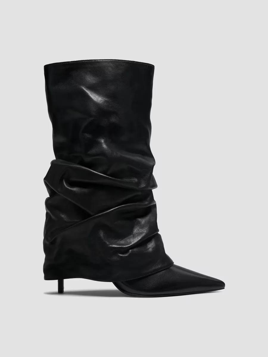 Mikki Leather Cloak Boots by SCHUTZ